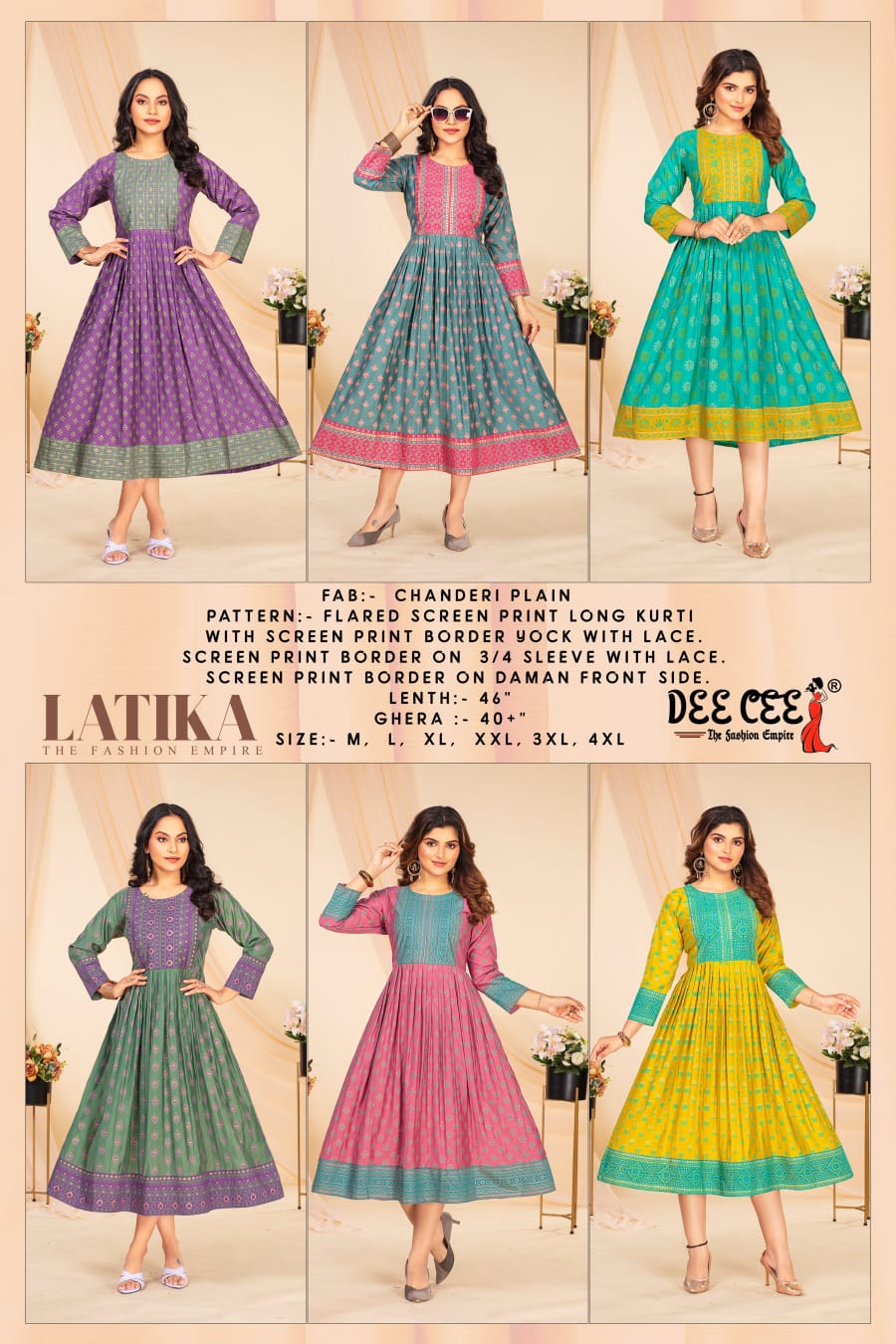 Latika By Deecee Chanderi Plain Printed Kurti Wholesale Shop In Surat
